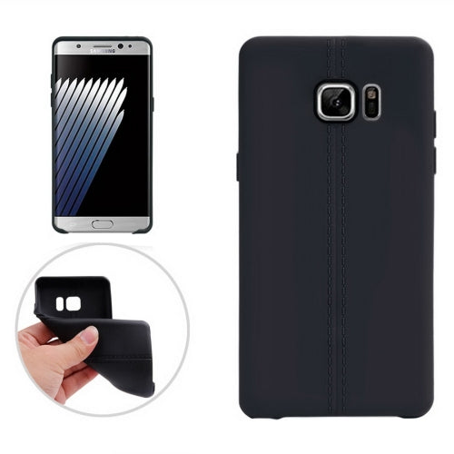 For Galaxy Note 7 / N930 Central Double Line Smooth Surface Soft TPU Protective Case