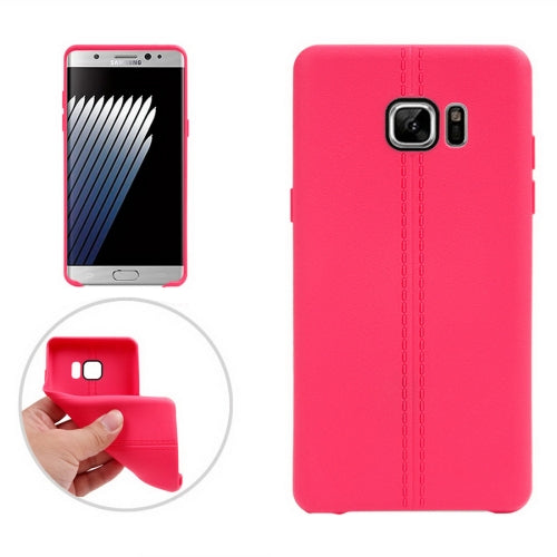 For Galaxy Note 7 / N930 Central Double Line Smooth Surface Soft TPU Protective Case