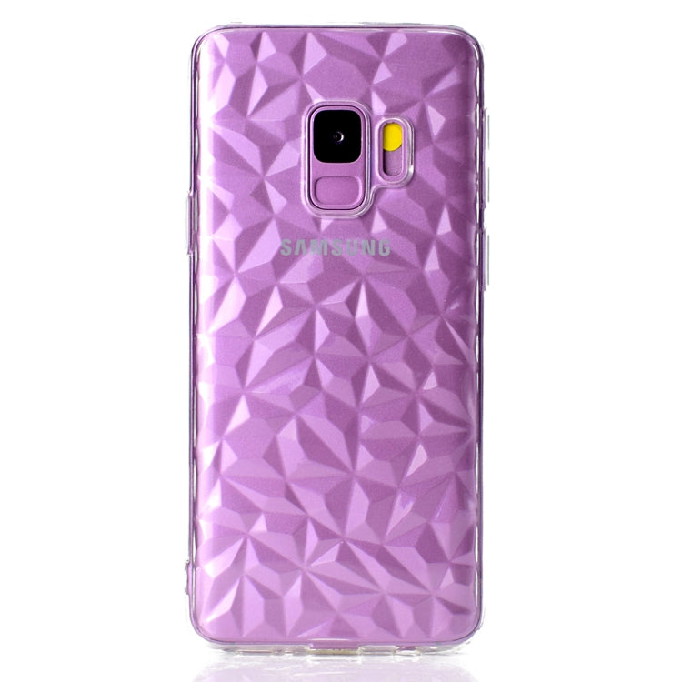 3D Diamond Texture TPU Case for Galaxy S9 (Transparent)