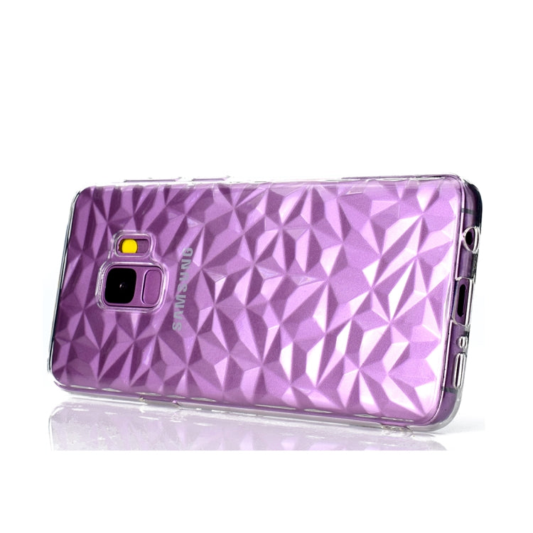 3D Diamond Texture TPU Case for Galaxy S9 (Transparent)
