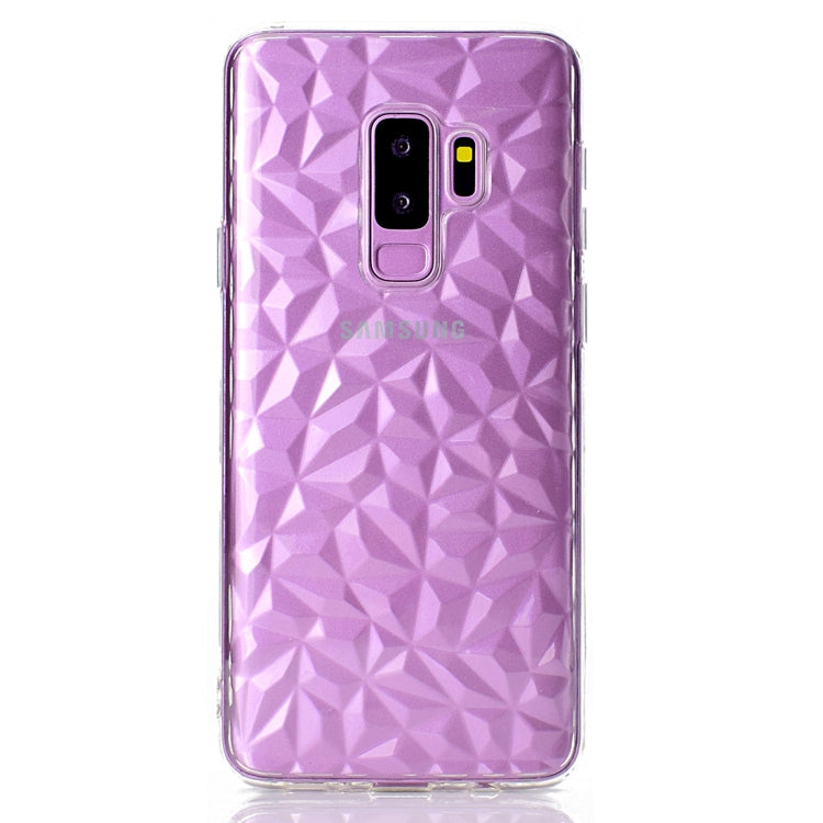 3D Diamond Texture TPU Case for Galaxy S9+(Transparent)