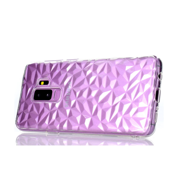 3D Diamond Texture TPU Case for Galaxy S9+(Transparent)