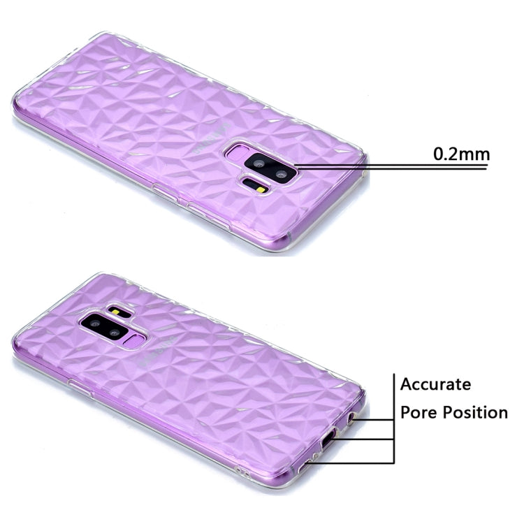 3D Diamond Texture TPU Case for Galaxy S9+(Transparent)