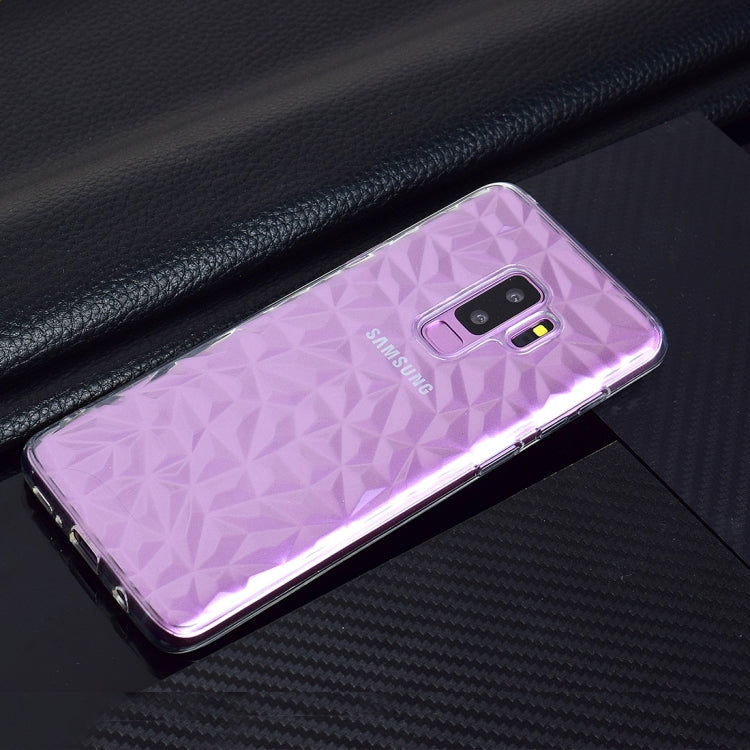 3D Diamond Texture TPU Case for Galaxy S9+(Transparent)