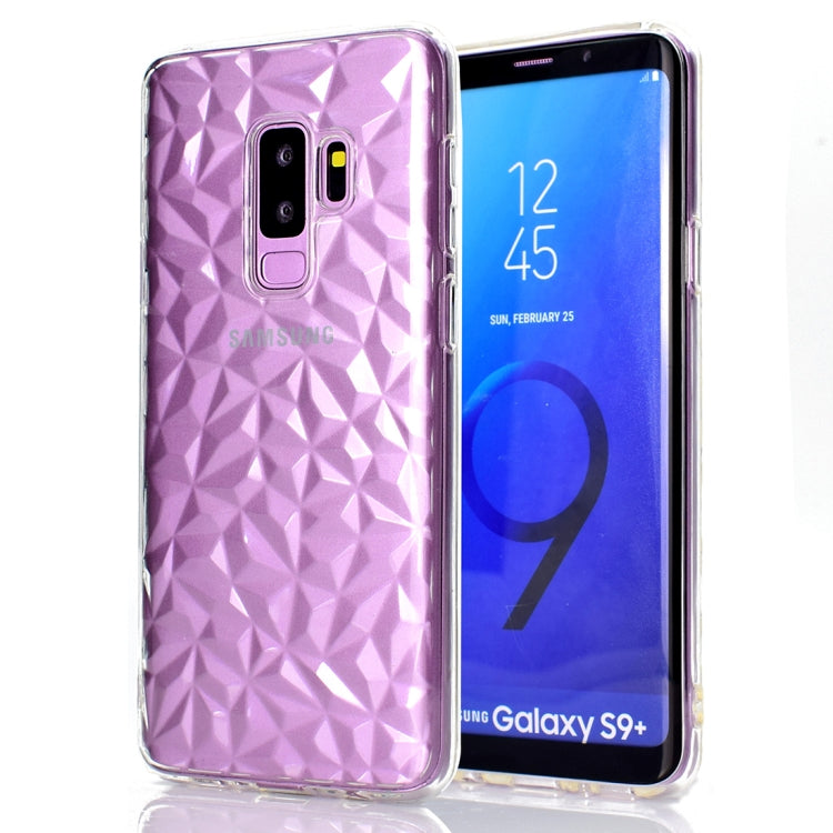 3D Diamond Texture TPU Case for Galaxy S9+(Transparent)