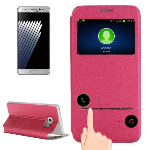 For Galaxy Note 7 / N930 Horizontal Flip Leather Case with Holder & Call Display ID