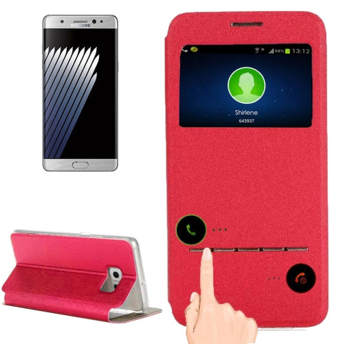 For Galaxy Note 7 / N930 Horizontal Flip Leather Case with Holder & Call Display ID