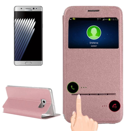 For Galaxy Note 7 / N930 Horizontal Flip Leather Case with Holder & Call Display ID