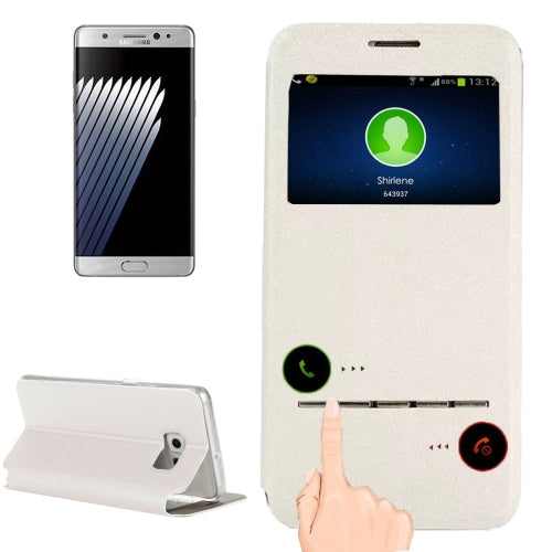 For Galaxy Note 7 / N930 Horizontal Flip Leather Case with Holder & Call Display ID