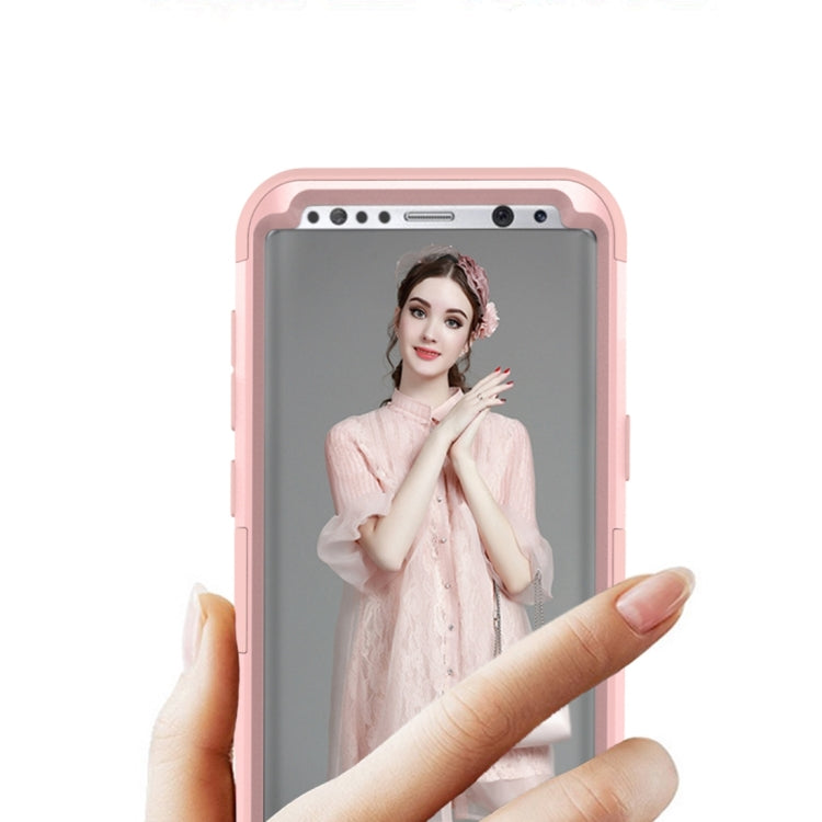 For Galaxy S8 Dropproof 3 in 1 Diamond Silicone sleeve for mobile phone