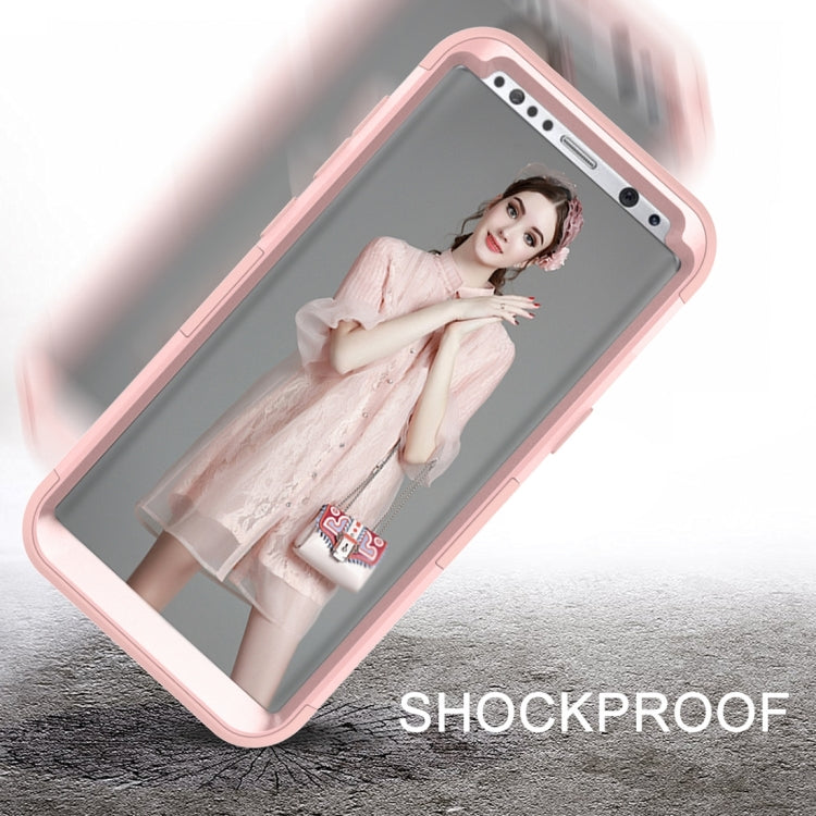 For Galaxy S8 Dropproof 3 in 1 Diamond Silicone sleeve for mobile phone