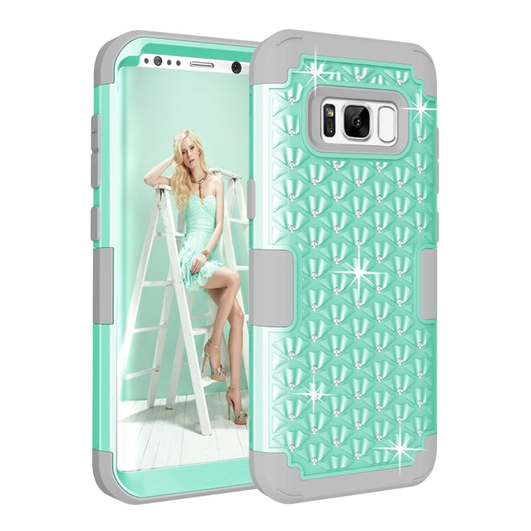 For Galaxy S8 Dropproof 3 in 1 Diamond Silicone sleeve for mobile phone