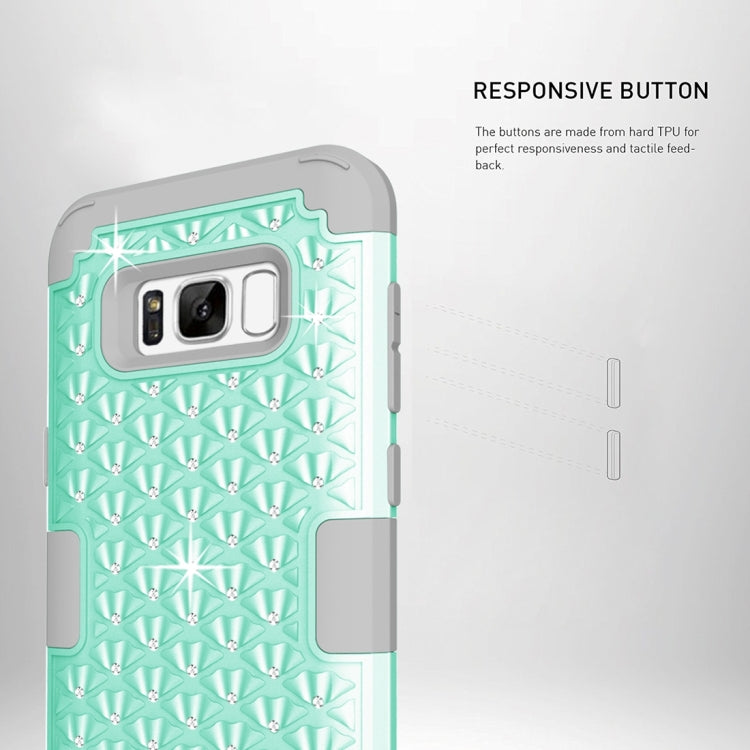 For Galaxy S8 Dropproof 3 in 1 Diamond Silicone sleeve for mobile phone