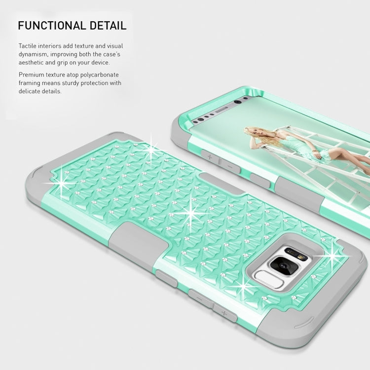 For Galaxy S8 Dropproof 3 in 1 Diamond Silicone sleeve for mobile phone