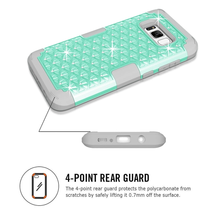 For Galaxy S8 Dropproof 3 in 1 Diamond Silicone sleeve for mobile phone