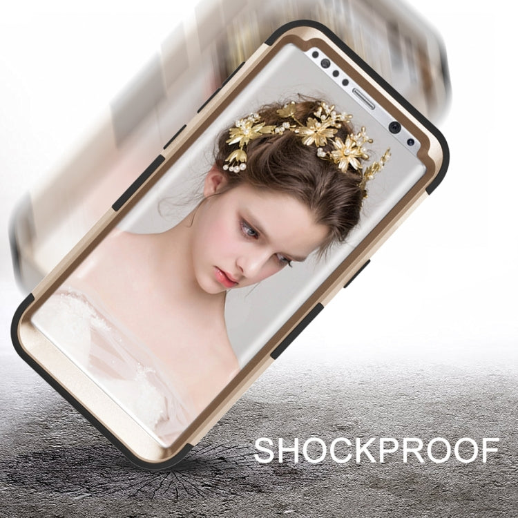 For Galaxy S8 Dropproof 3 in 1 Diamond Silicone sleeve for mobile phone