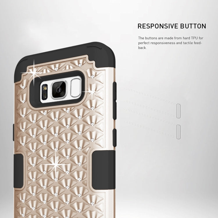 For Galaxy S8 Dropproof 3 in 1 Diamond Silicone sleeve for mobile phone