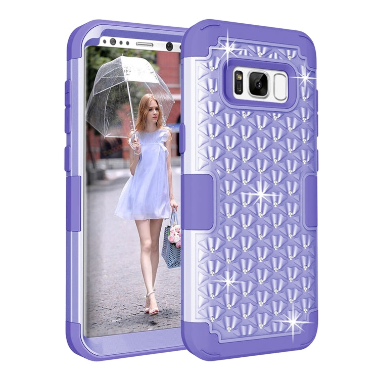 For Galaxy S8 Dropproof 3 in 1 Diamond Silicone sleeve for mobile phone