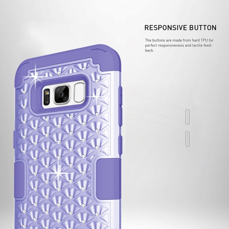 For Galaxy S8 Dropproof 3 in 1 Diamond Silicone sleeve for mobile phone