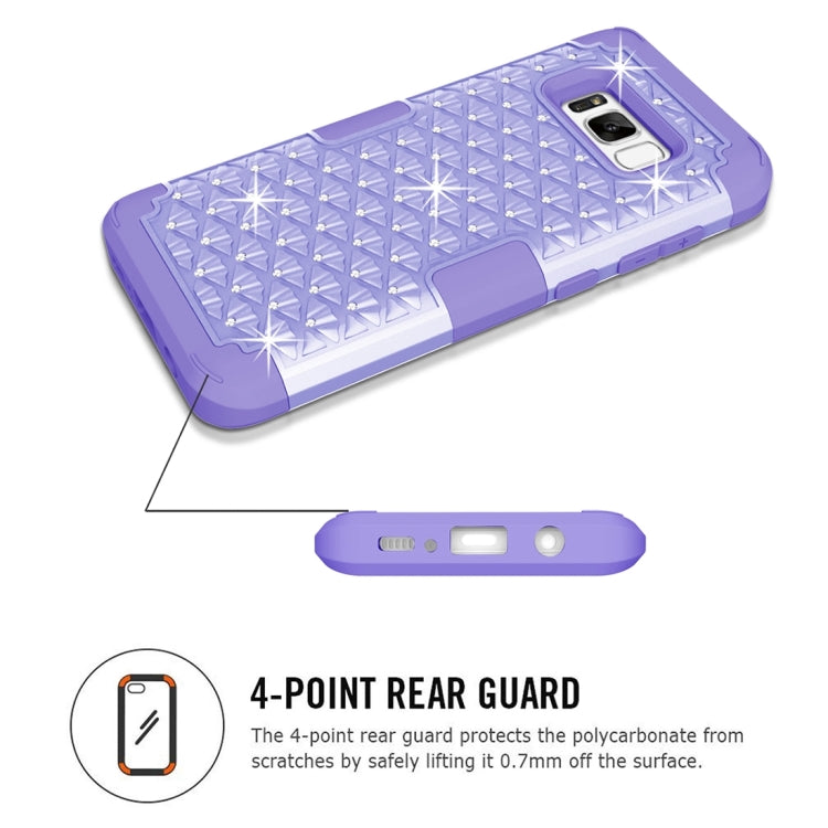 For Galaxy S8 Dropproof 3 in 1 Diamond Silicone sleeve for mobile phone
