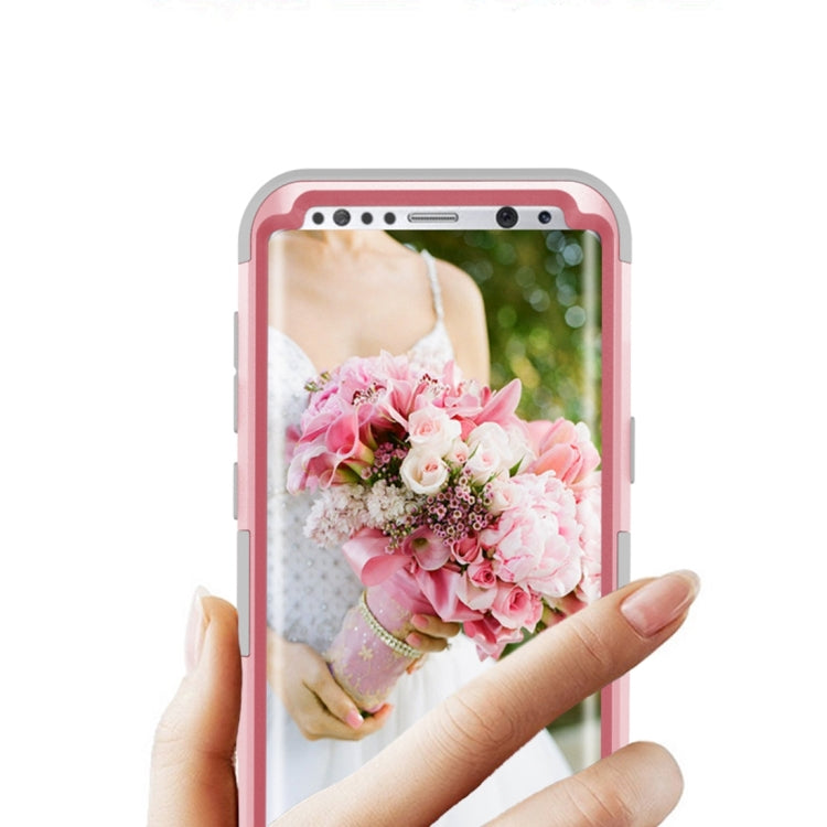 For Galaxy S8 Dropproof 3 in 1 Diamond Silicone sleeve for mobile phone