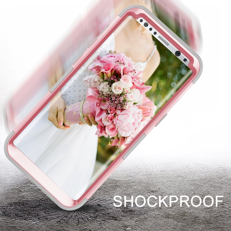 For Galaxy S8 Dropproof 3 in 1 Diamond Silicone sleeve for mobile phone