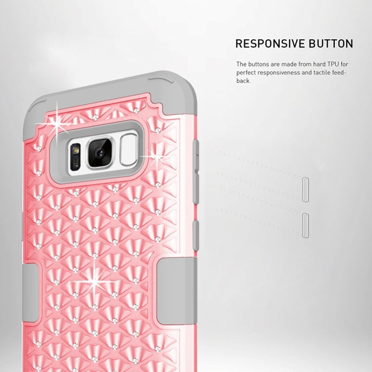 For Galaxy S8 Dropproof 3 in 1 Diamond Silicone sleeve for mobile phone