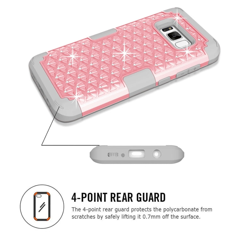 For Galaxy S8 Dropproof 3 in 1 Diamond Silicone sleeve for mobile phone