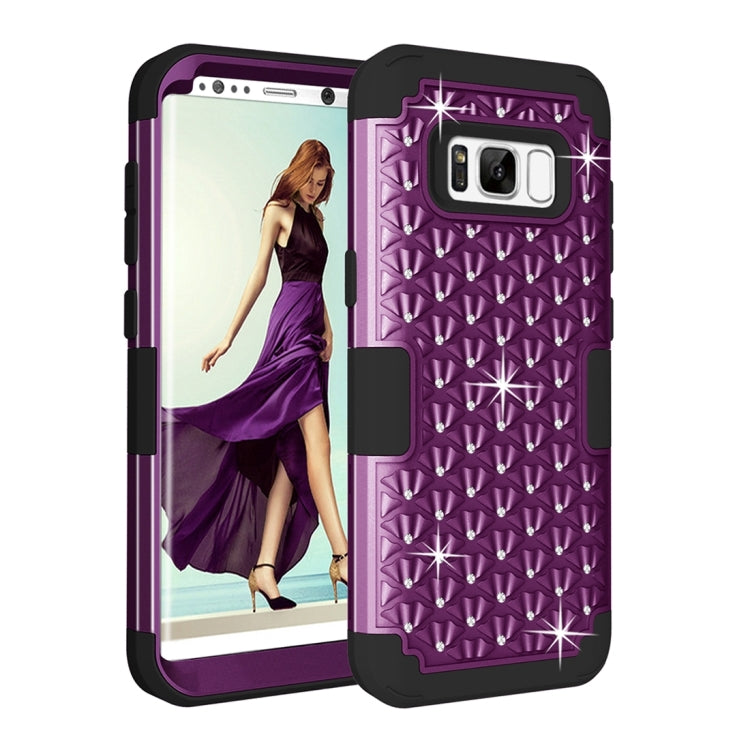 For Galaxy S8 Dropproof 3 in 1 Diamond Silicone sleeve for mobile phone