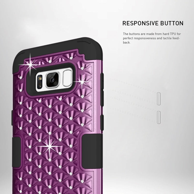 For Galaxy S8 Dropproof 3 in 1 Diamond Silicone sleeve for mobile phone