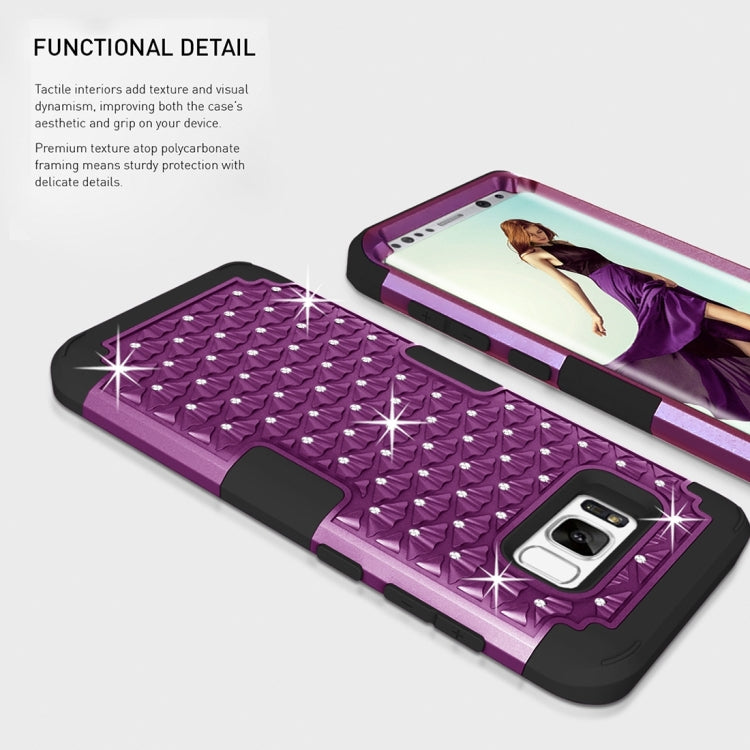 For Galaxy S8 Dropproof 3 in 1 Diamond Silicone sleeve for mobile phone