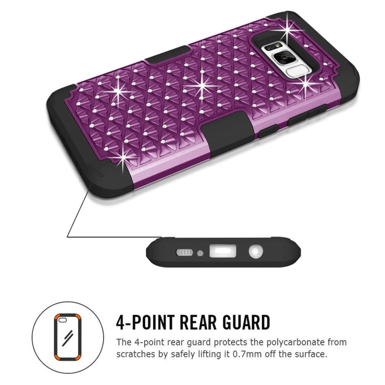 For Galaxy S8 Dropproof 3 in 1 Diamond Silicone sleeve for mobile phone