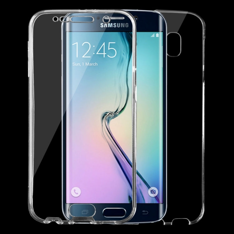 For Galaxy S6 / G920 0.75mm Double-sided Transparent Acrylic + TPU Protective Case(Transparent)