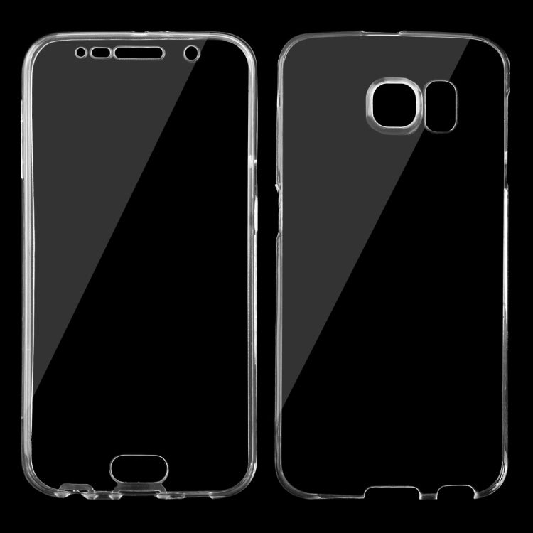For Galaxy S6 / G920 0.75mm Double-sided Transparent Acrylic + TPU Protective Case(Transparent)