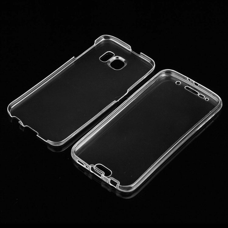 For Galaxy S6 / G920 0.75mm Double-sided Transparent Acrylic + TPU Protective Case(Transparent)