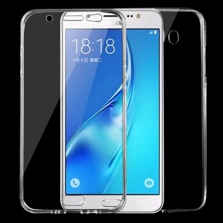 For Galaxy J7 (2016) / J710 0.75mm Double-sided Ultra-thin Transparent TPU Protective Case(Transparent)