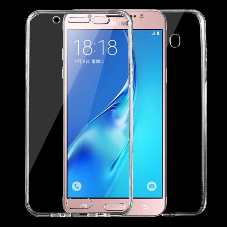 For Galaxy J5 (2016) / J510 0.75mm Double-sided Ultra-thin Transparent TPU Protective Case(Transparent)