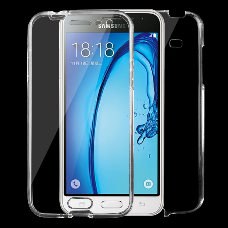 For Galaxy J3 / J300 / J310 0.75mm Double-sided Ultra-thin Transparent TPU Protective Case(Transparent)