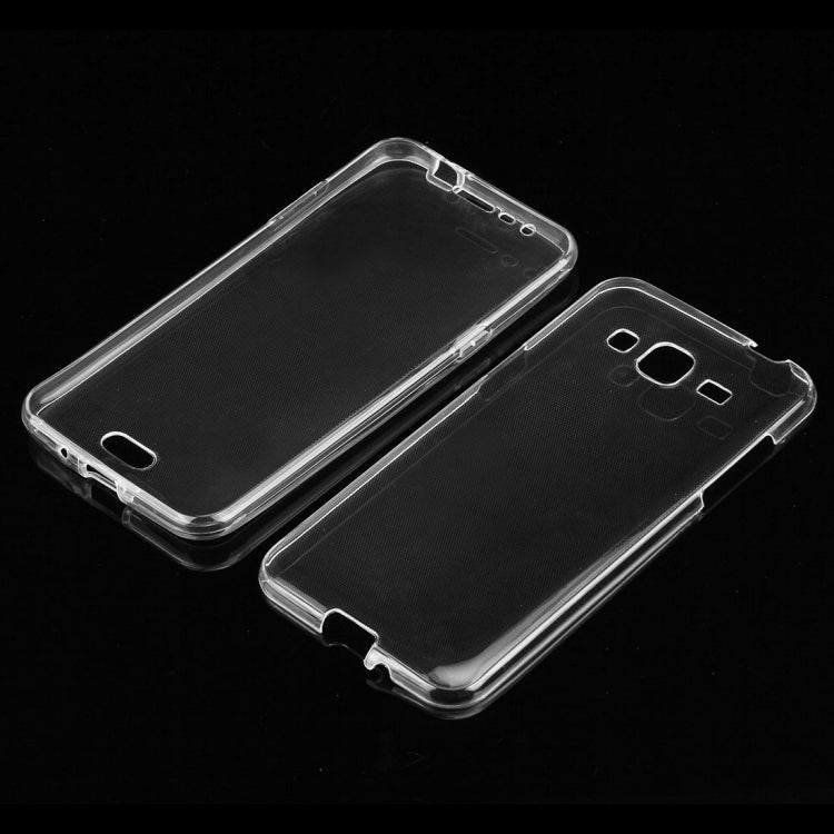 For Galaxy J3 / J300 / J310 0.75mm Double-sided Ultra-thin Transparent TPU Protective Case(Transparent)