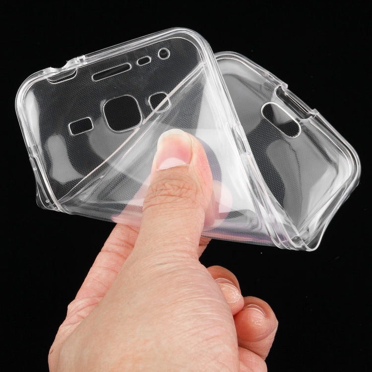 For Galaxy J3 / J300 / J310 0.75mm Double-sided Ultra-thin Transparent TPU Protective Case(Transparent)