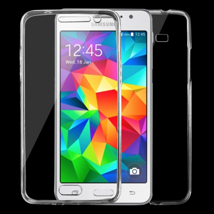 For Galaxy Grand Prime / G530 0.75mm Double-sided Ultra-thin Transparent TPU Protective Case(Transparent)