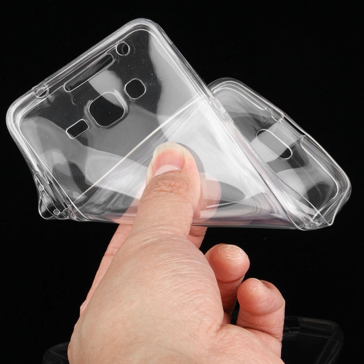 For Galaxy Grand Prime / G530 0.75mm Double-sided Ultra-thin Transparent TPU Protective Case(Transparent)