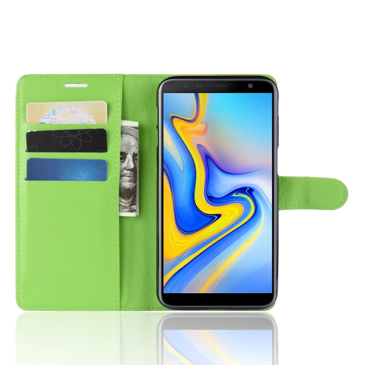 Retro Crazy Horse Texture Horizontal Flip Leather Case for Galaxy J6+, with Holder & Card Slots & Wallet