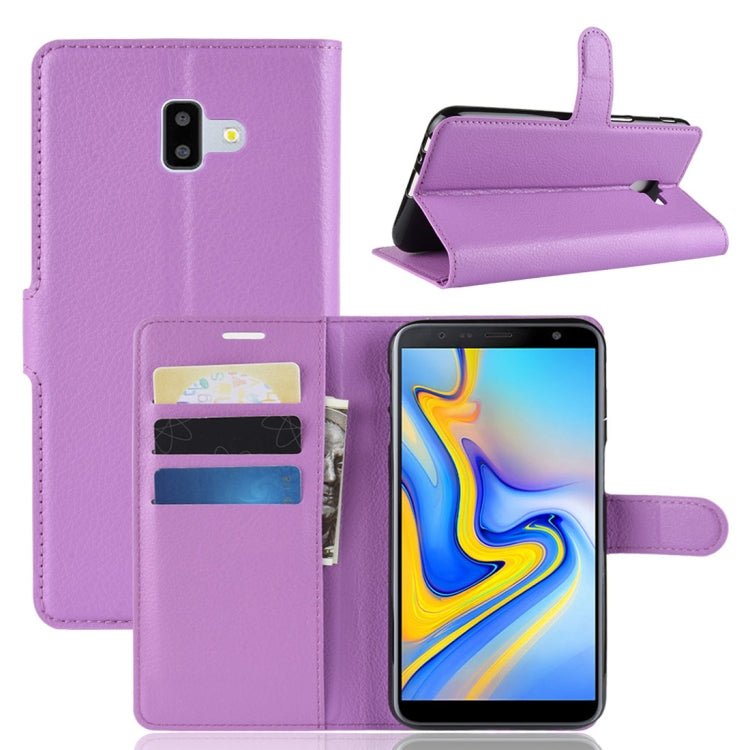 Retro Crazy Horse Texture Horizontal Flip Leather Case for Galaxy J6+, with Holder & Card Slots & Wallet