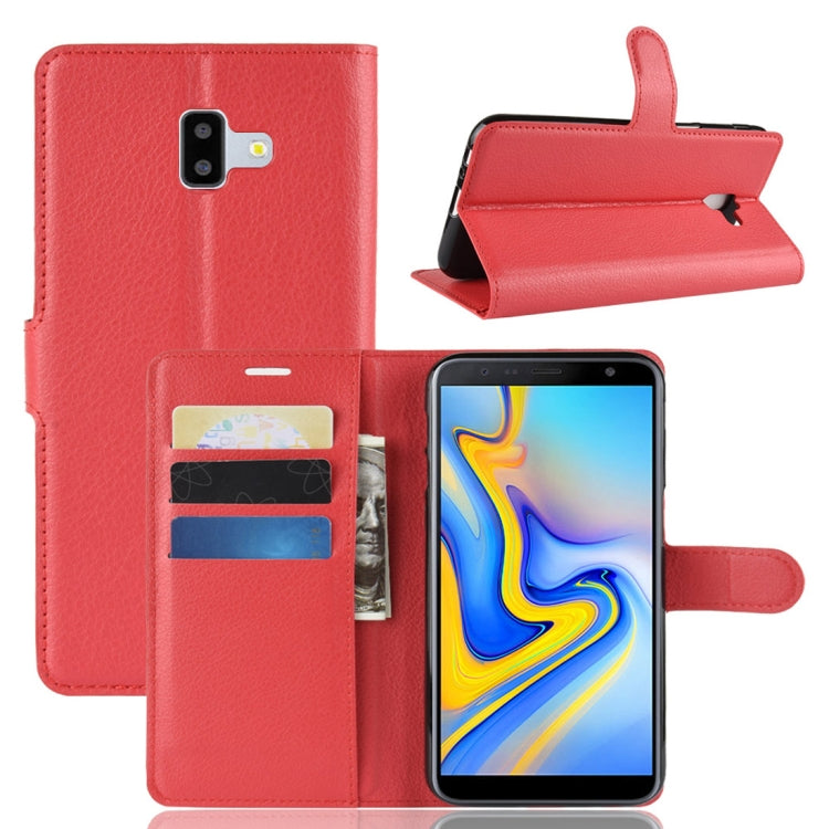 Retro Crazy Horse Texture Horizontal Flip Leather Case for Galaxy J6+, with Holder & Card Slots & Wallet