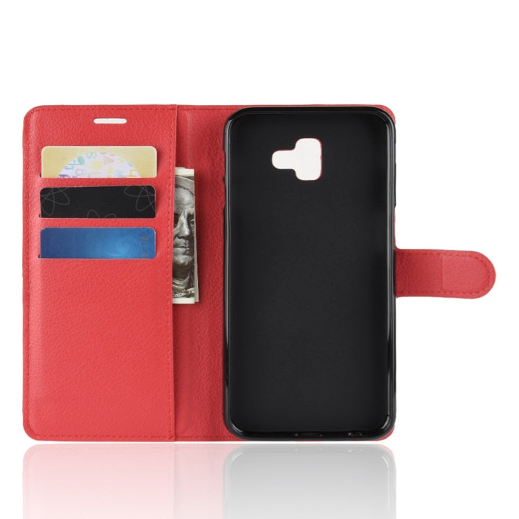 Retro Crazy Horse Texture Horizontal Flip Leather Case for Galaxy J6+, with Holder & Card Slots & Wallet