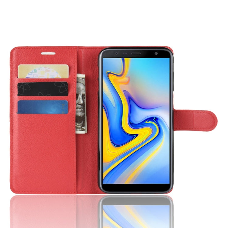 Retro Crazy Horse Texture Horizontal Flip Leather Case for Galaxy J6+, with Holder & Card Slots & Wallet