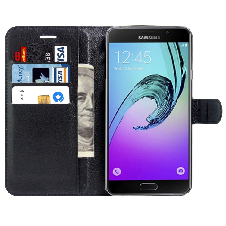 For Galaxy A5(2017) / A520 Litchi Texture Horizontal Flip Leather Case with Magnetic Buckle & Holder & Card Slots & Wallet