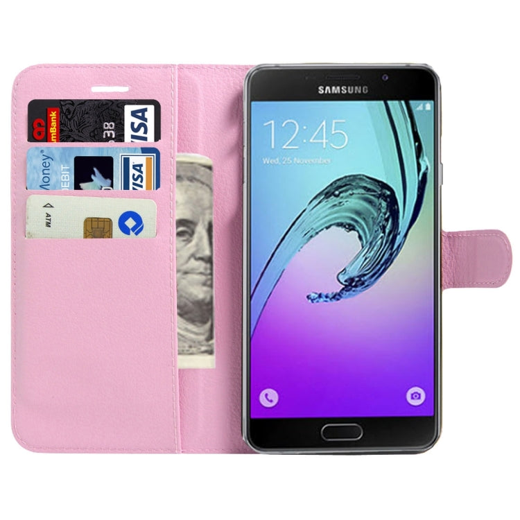 For Galaxy A5(2017) / A520 Litchi Texture Horizontal Flip Leather Case with Magnetic Buckle & Holder & Card Slots & Wallet