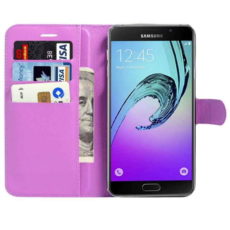 For Galaxy A5(2017) / A520 Litchi Texture Horizontal Flip Leather Case with Magnetic Buckle & Holder & Card Slots & Wallet